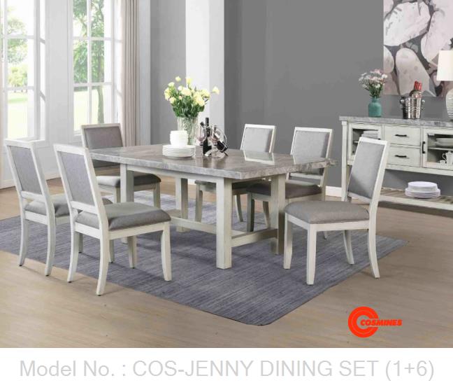 COS-JENNY DINING SET (1+6)